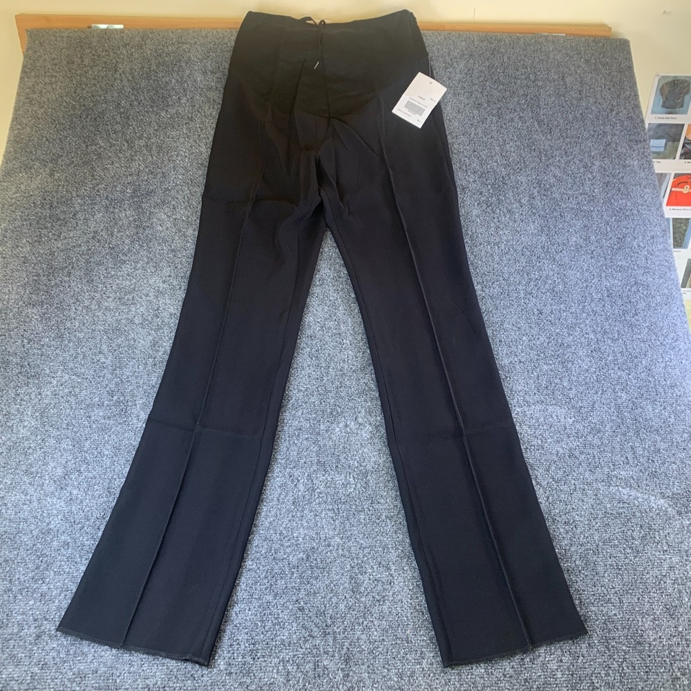 Louis Vuitton Maternity Pants Womens 34 Black Stretch Straight Leg Drawstring